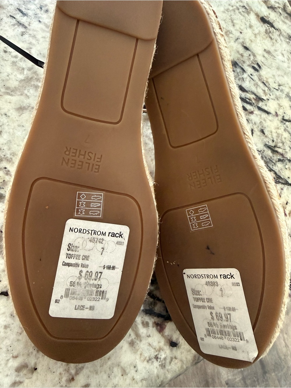 Elieen Fisher Suede Lace Up Espadrille Sandals - Picture 5 of 5